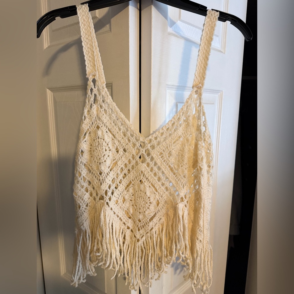 Crochet Fringe Tank Top